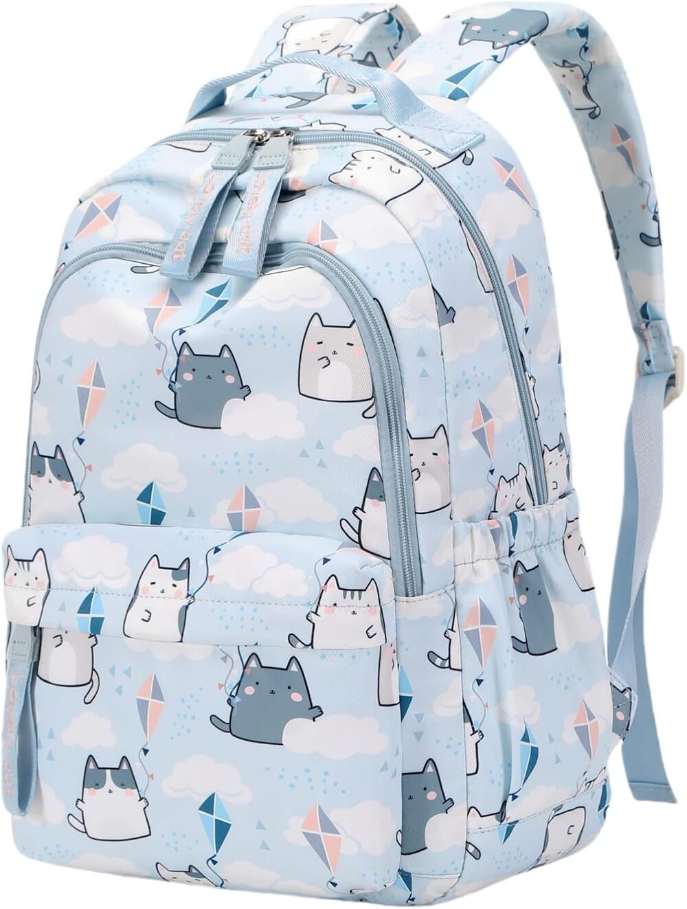 Kawaii Cat Backpack Light Blue Cartoon School Travel Bag ETAISHOW NWOT